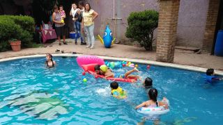 piscina de agua caliente al aire libre nezahualcoyotl Total Pool Party - Salon de fiestas con alberca