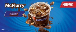 ¡Nuevo McFlurry Snickers! Prueba el nuevo y delicioso McFlurry Snickers!